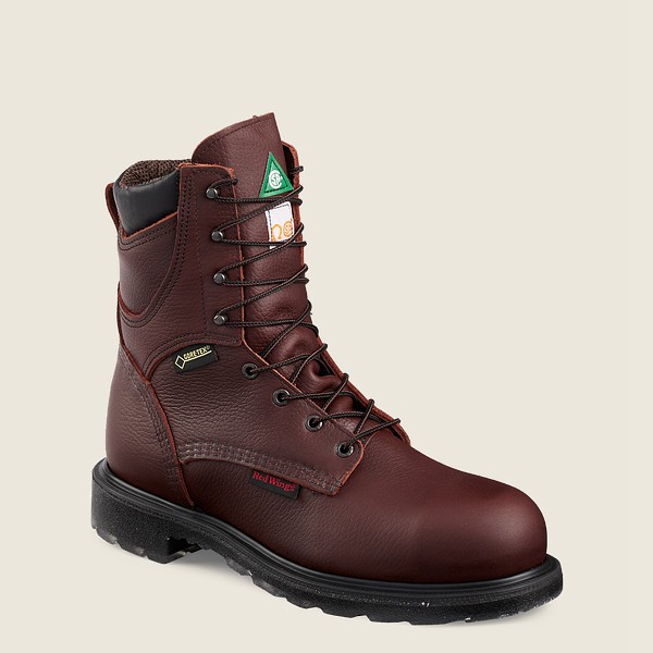 Mens Red Wing Supersole® 2.0 - 8-inch Waterproof Csa Toe - Safety Boots Burgundy - KWQ024396